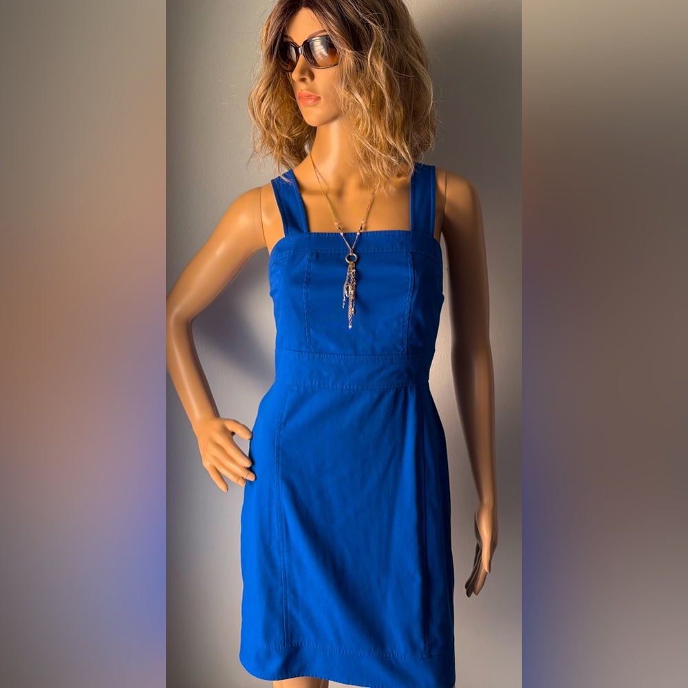 Banana Republic Royal Blue Sleeveless Mini Dress. Small slit on back of skirt